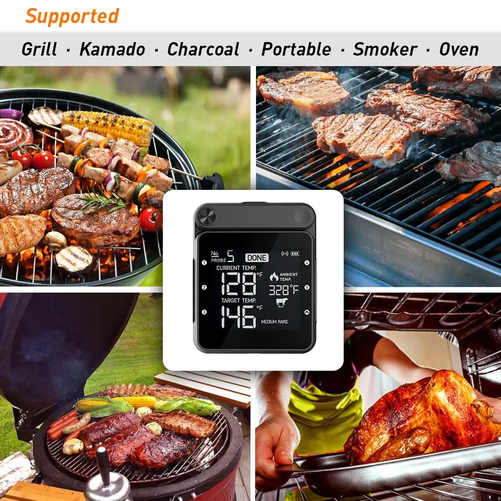GRILL Digital WiFi drahtloser Fleisch-Thermometer mit USB Oven Thermometer für GRILL